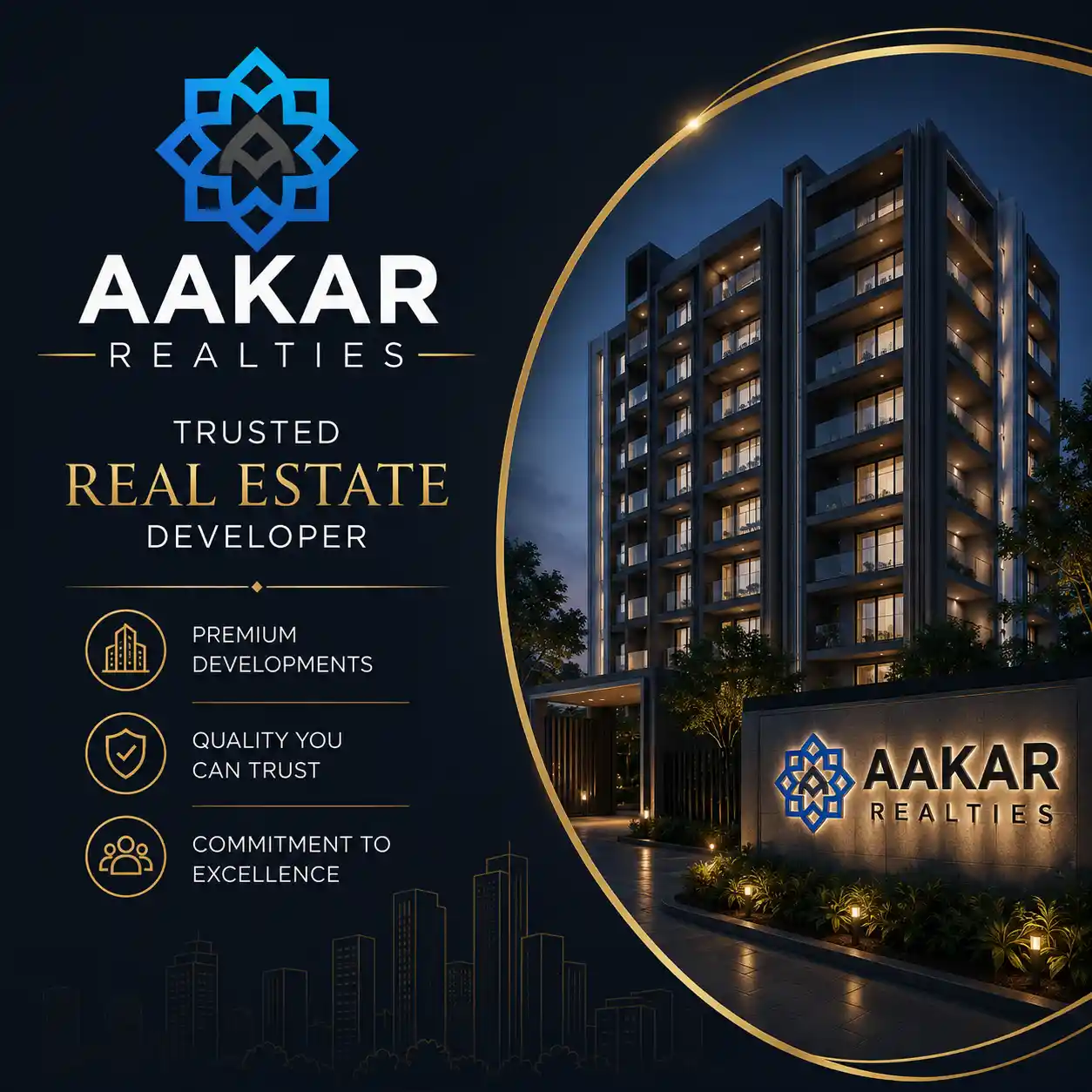 Aakar logo trusted real estate developer Pune
