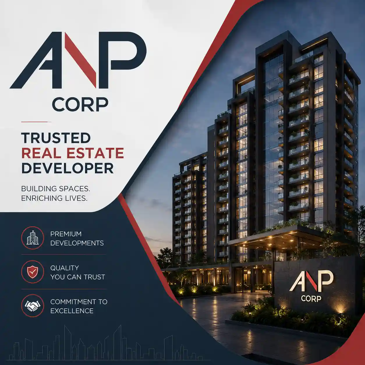 ANP Corp logo trusted real estate developer Pune