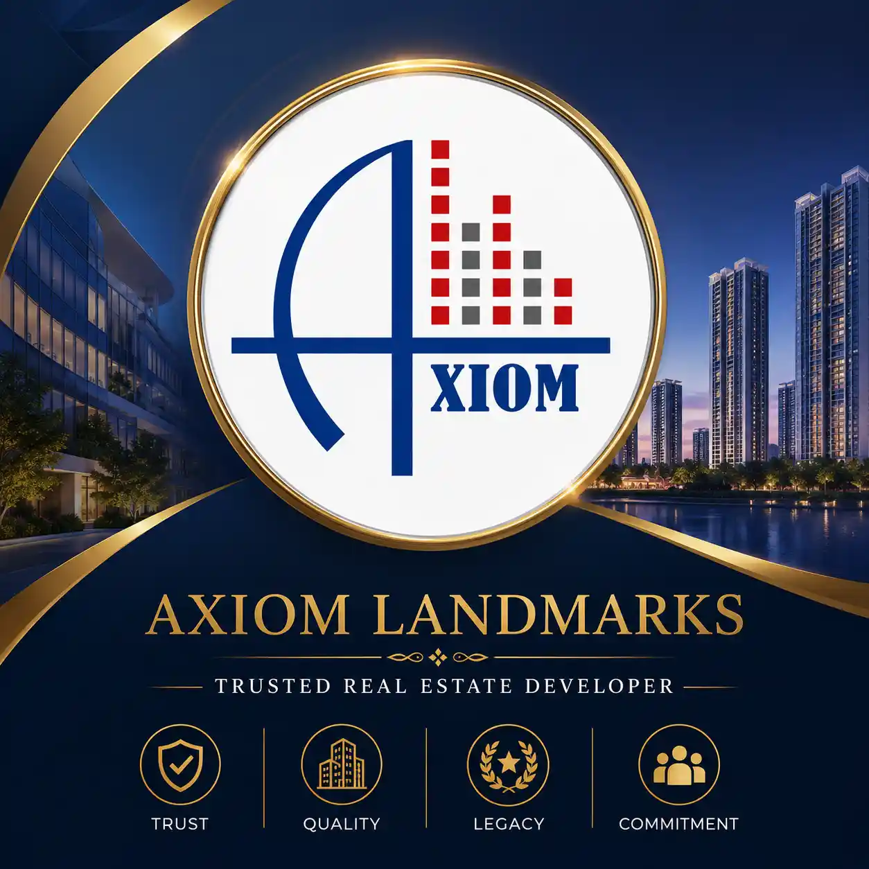 Axiom Landmarks logo trusted real estate developer Pune