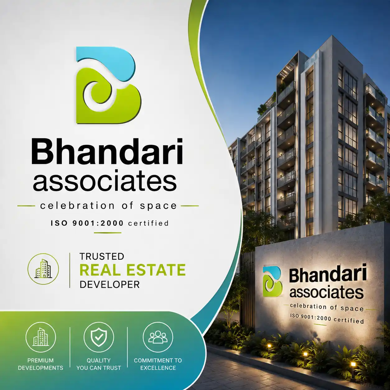 Bhandari Associates logo trusted real estate developer Pune