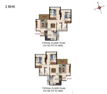 Casagrand Roman Town 2 BHK floor plan