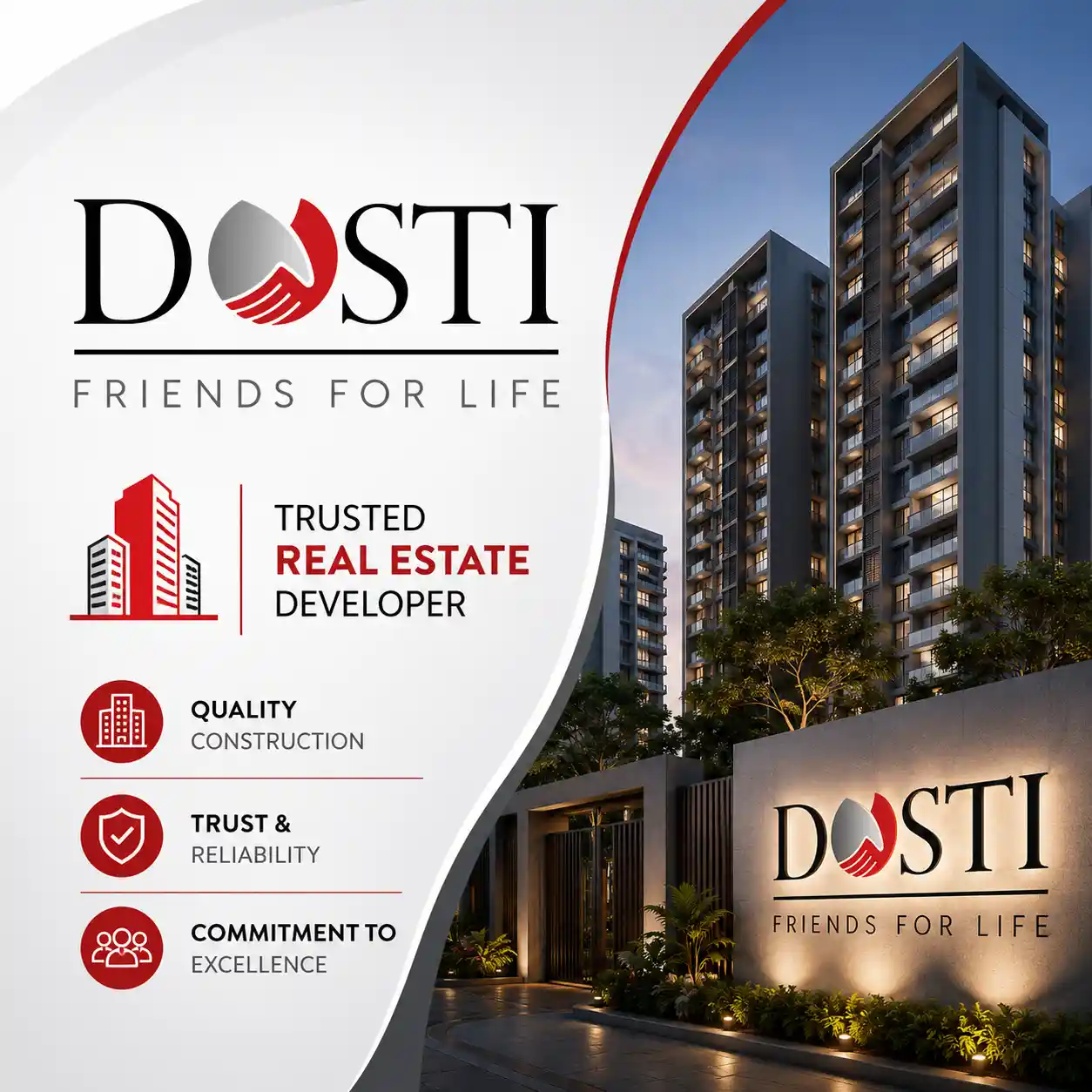 Dosti Realty logo trusted real estate developer Pune