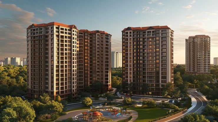 Illustrative apartment render, Bhugaon, Pune