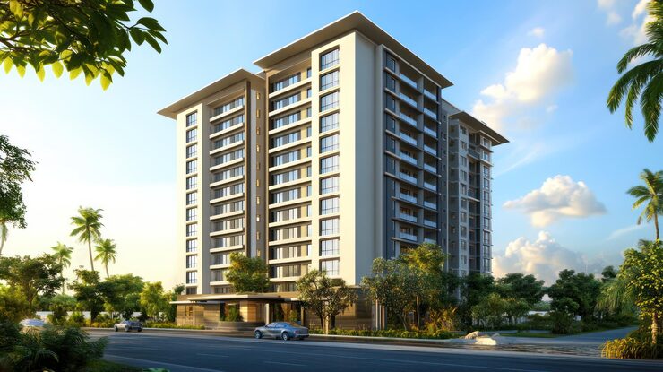 Illustrative apartment render, Wadgaon Khurd, Pune