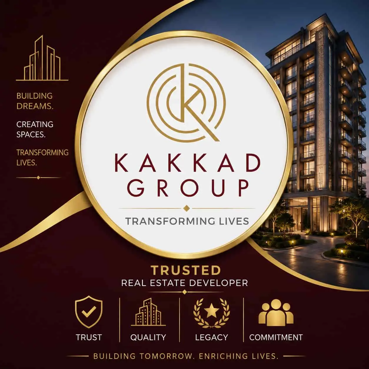 Kakkad logo trusted real estate developer Pune