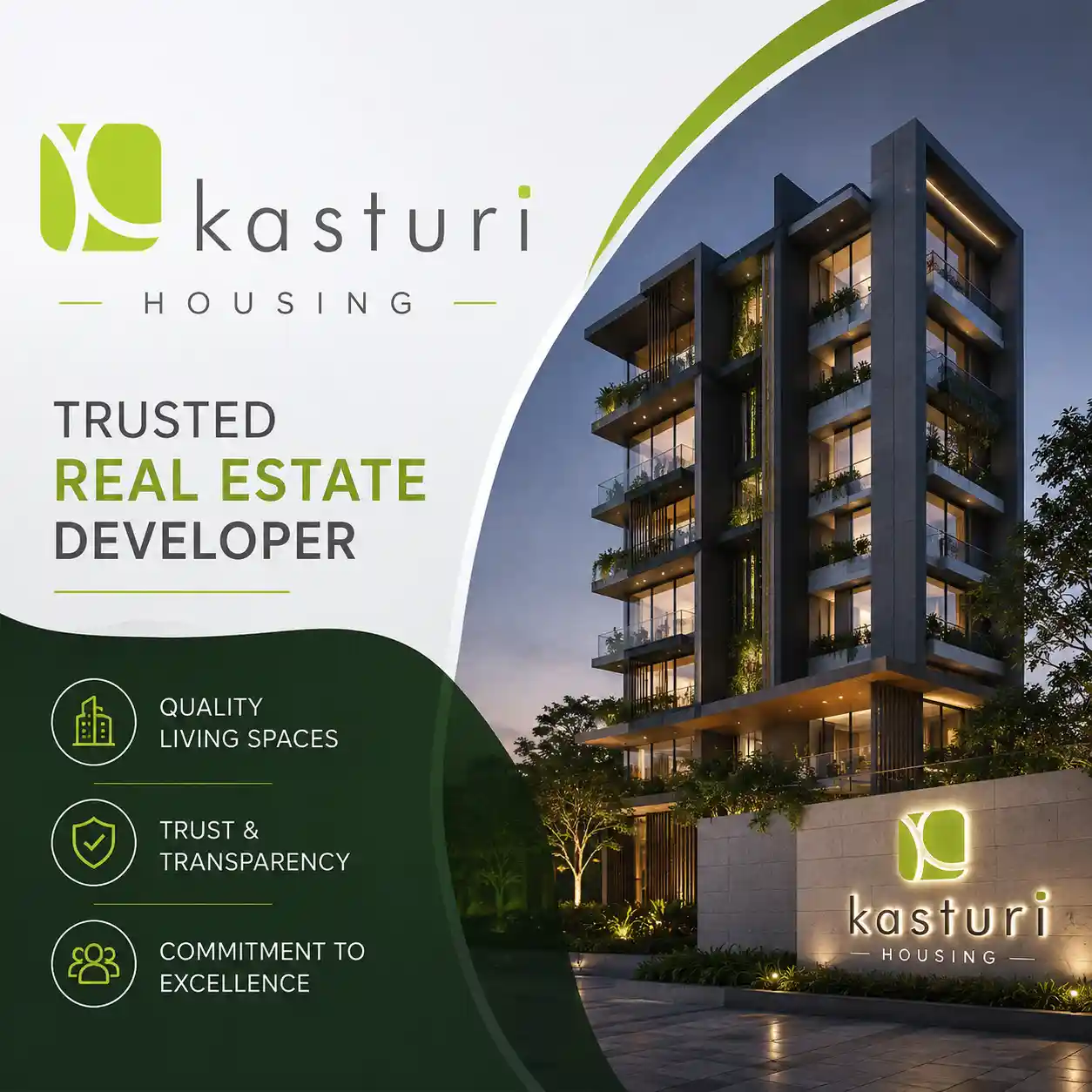 Kasturi Housing logo trusted real estate developer Pune
