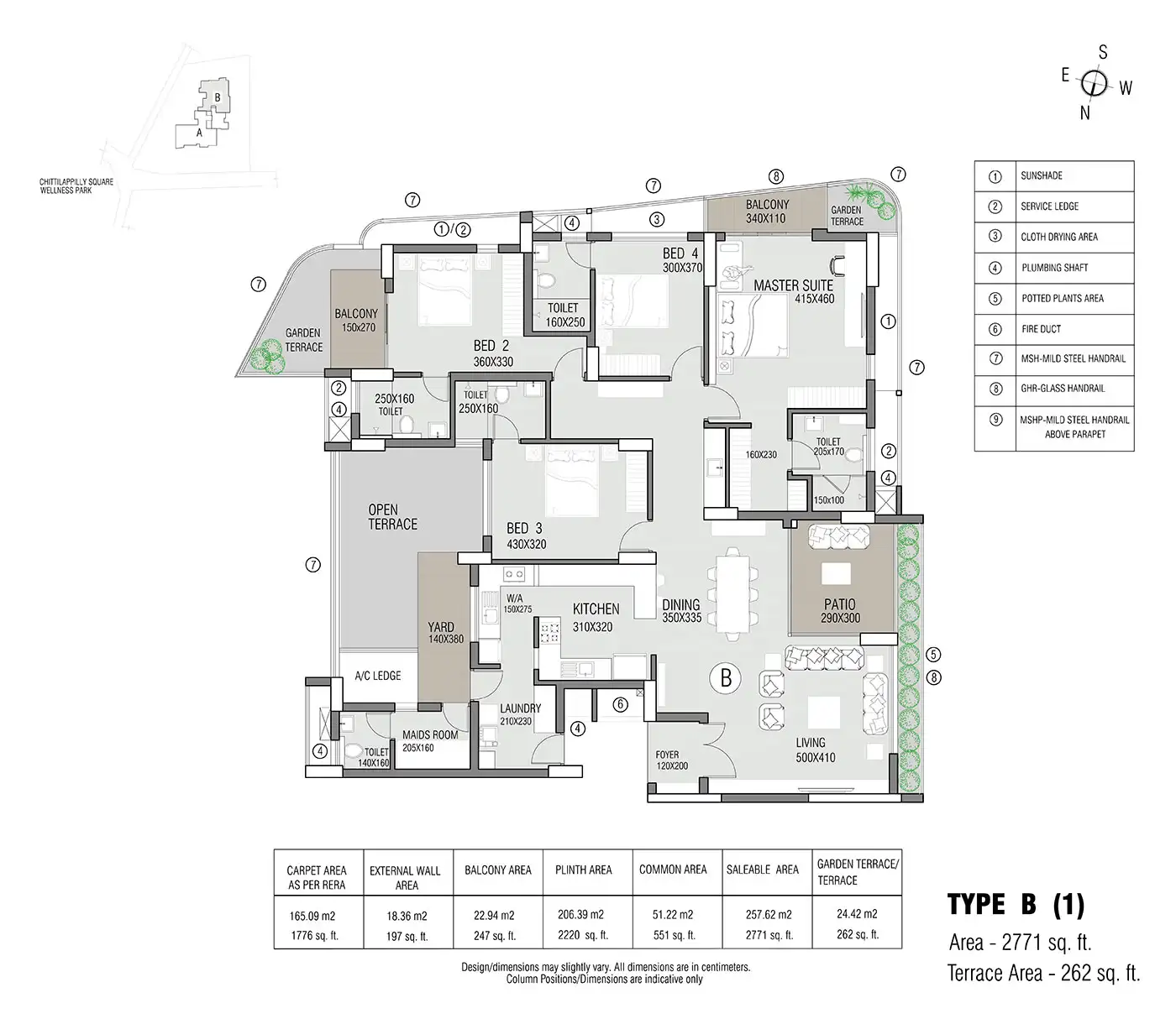 Mantra Wakad 2 BHK Floor Plan