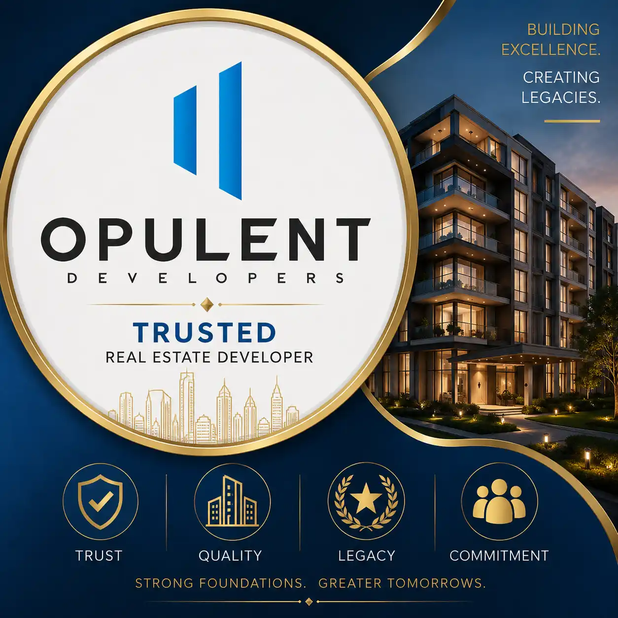 Opulent logo trusted real estate developer Pune