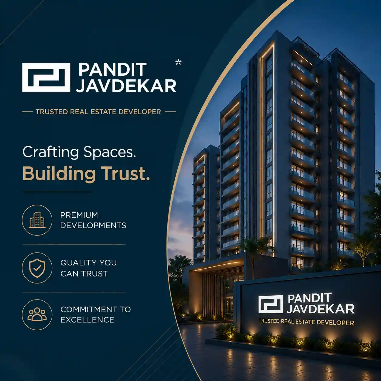 Pandit Javdekar logo trusted real estate developer Pune