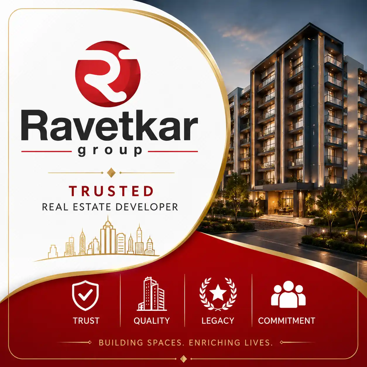 Ravetkar logo trusted real estate developer Pune