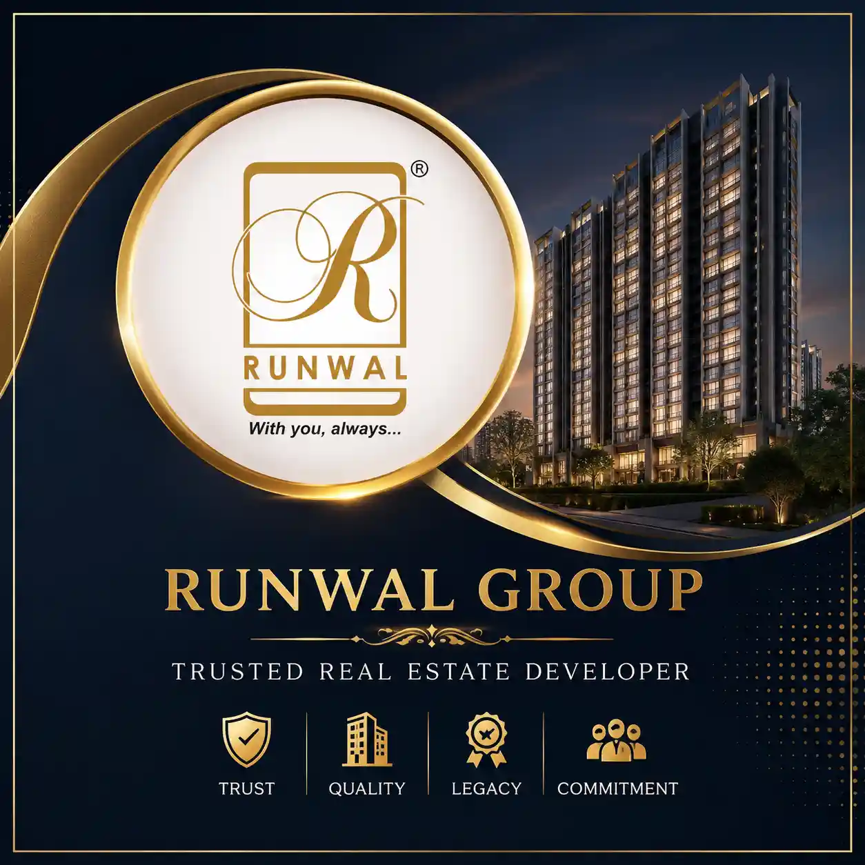 Runwal Group logo trusted real estate developer Pune