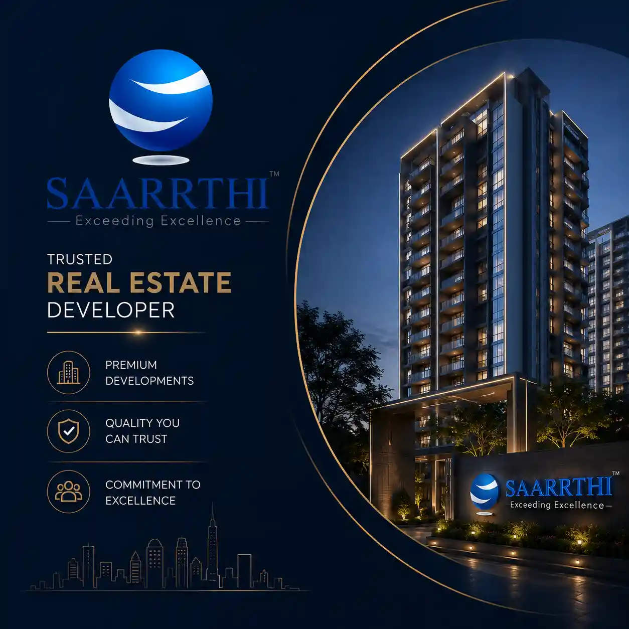 Saarrthi logo trusted real estate developer Pune
