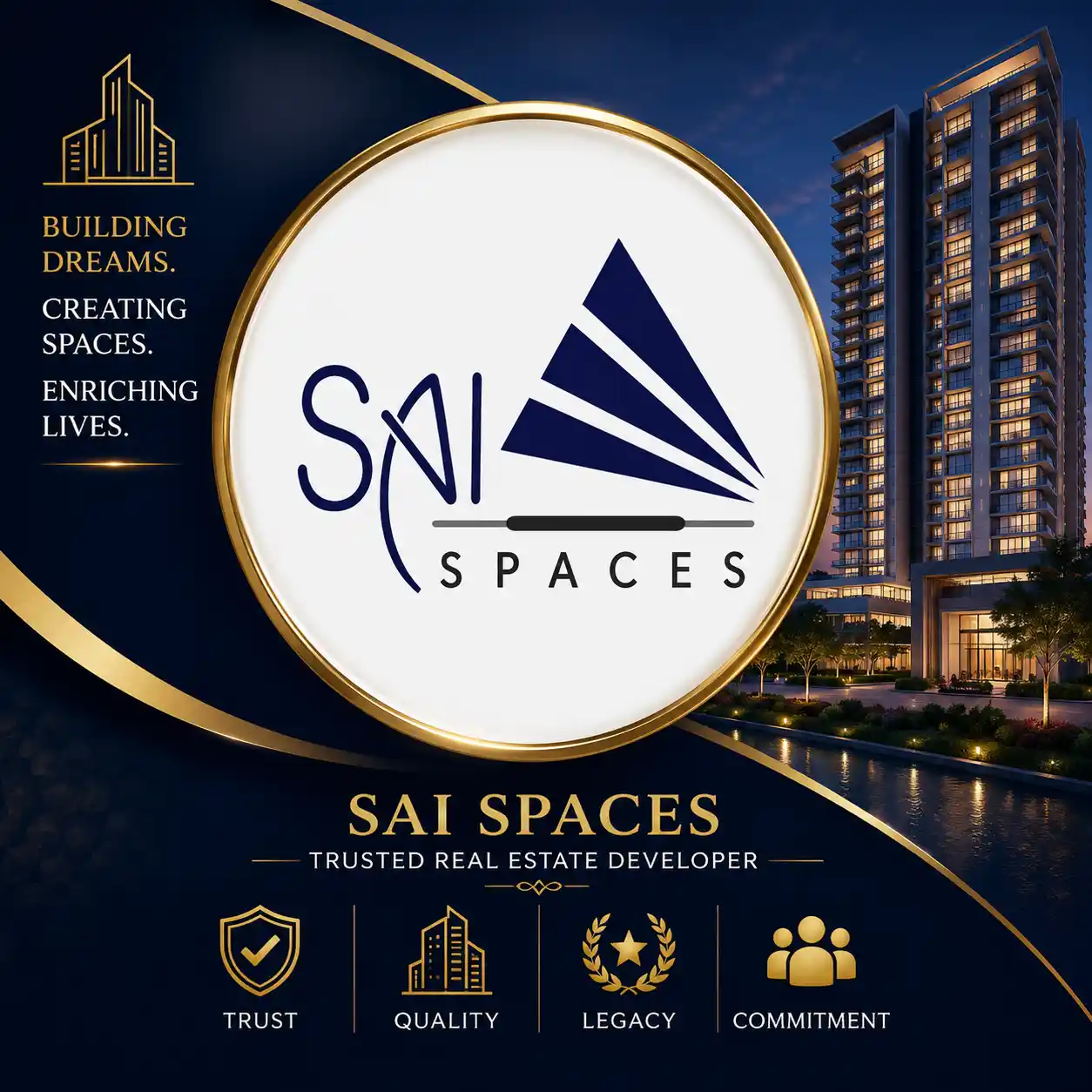 Sai Spaces logo trusted real estate developer Pune