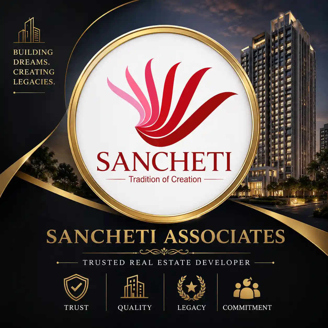 Sancheti Associates logo trusted real estate developer Pune