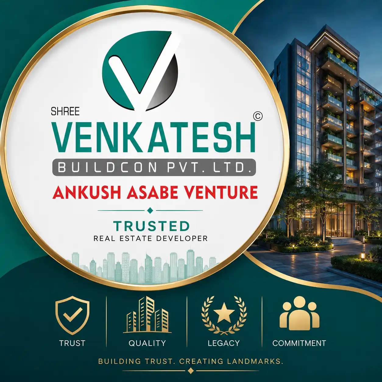 Shree Venkatesh logo trusted real estate developer Pune