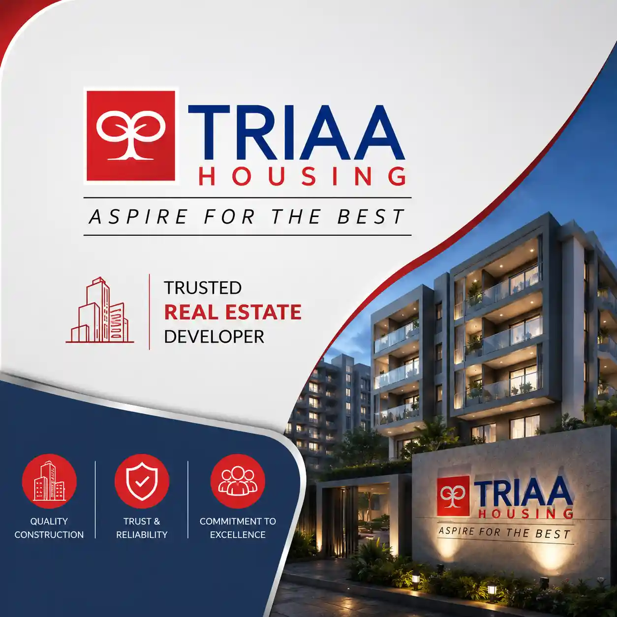 Triaa Housing logo trusted real estate developer Pune