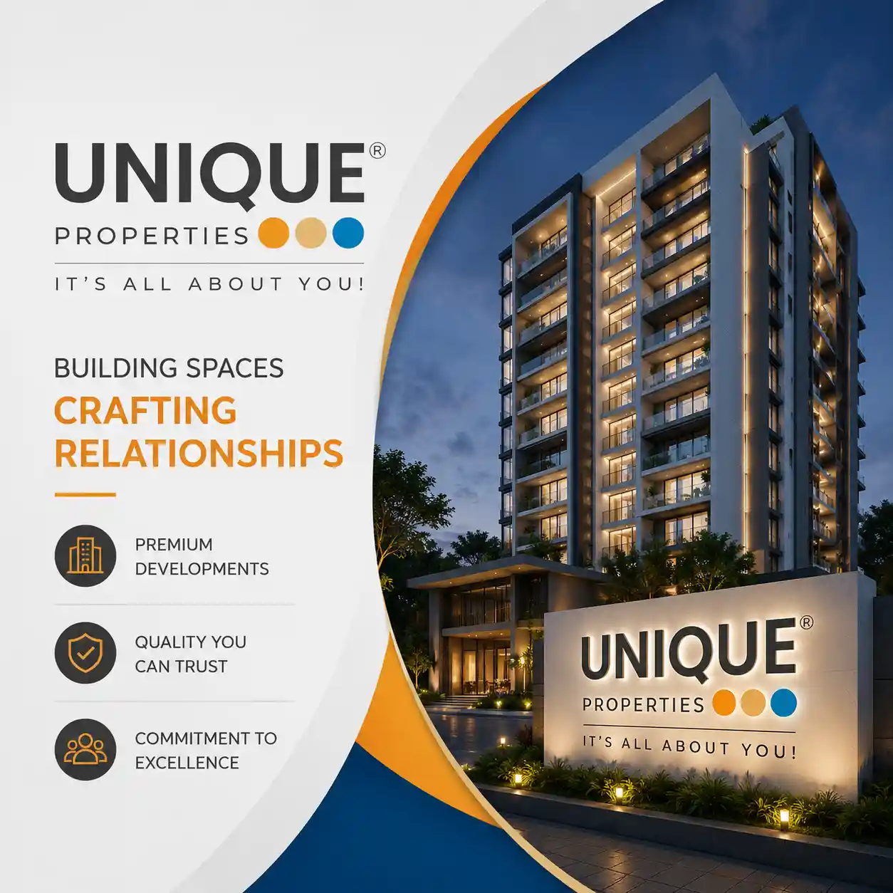 Unique Properties logo trusted real estate developer Pune